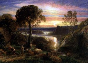 Tityrus återställd till sitt arv, 1877 av Samuel Palmer