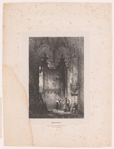 Interiör av en kyrka i Louviers Louviers (titel på objekt) Interiörer (serietitel) Interiörer (serietitel) av Samuel Prout (attributed to)