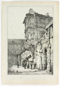 Ancien Palais, Bamberg, efter faksimil av skisser utförda i Flandern och Tyskland av Samuel Prout