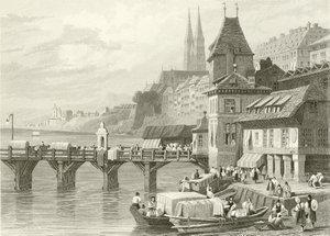 Basel, vid Rhen av Samuel Prout