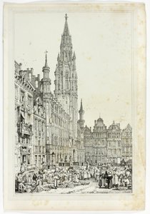 Hotel de Ville, Bryssel av Samuel Prout