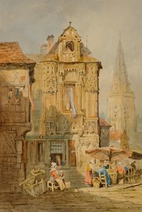 Marknadsplats i Brygge, tidigt 1800-tal. av Samuel Prout