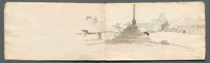 Skissbok: Norham, 1814. av Samuel Prout