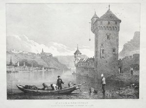 St. Goar och Rheinfels, 1824. av Samuel Prout