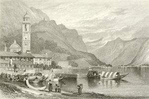 Comosjön, Italien av Samuel Prout