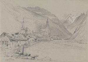 Visp eller Viege, nära Brig av Samuel Prout