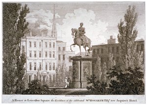 Leicester Square, Westminster, London, c1805 av Samuel Rawle