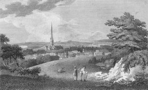 Salisbury, från London Road, 1805