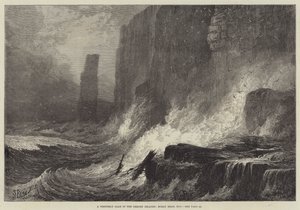 En västlig kuling på Orkneyöarna, Roray Head, Hoy av Samuel Read