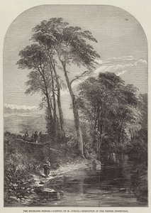 The Moorland Stream, utställning av den brittiska institutionen av Samuel Read