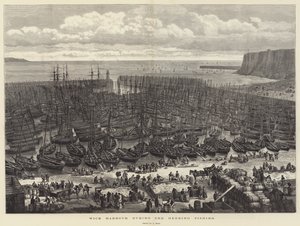 Wick Harbour under sillfisket av Samuel Read