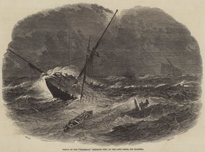 Floridian, ett emigrantfartyg, har förlist på Long Sands utanför Harwich. av Samuel Read