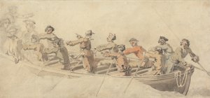 En skeppsbåt av Samuel Scott