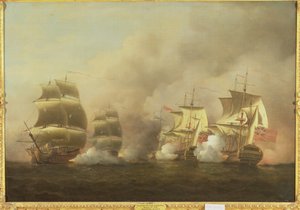 Action utanför Godahoppsudden, 9 mars av Samuel Scott