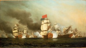 Lord Ansons seger utanför Kap Finisterre den 3 maj 1747 av Samuel Scott