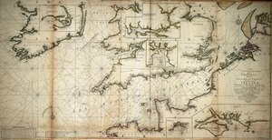 En ny och korrekt stor dragning av Channell mellan England och Frankrike med Irlands kust St. Georges  Bristoll Channell och flera av de mest anmärkningsvärda hamnarna i stort av Samuel Thornton