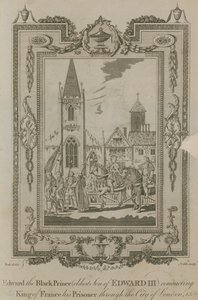 Edward den svarte prinsen leder sin fånge, kungen av Frankrike, genom London av Samuel Wale