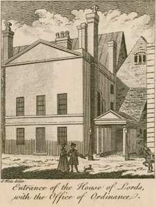 Ingången till House of Lords med Office of Ordinance, Westminster av Samuel Wale