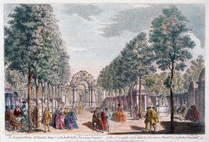 Vauxhall Gardens, graverad av John Miller a.k.a. Johann Sebastian Müller