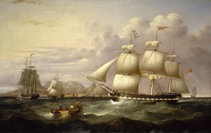 Ostindiska kompaniets handelsfartyg "Euphrate", byggt i Liverpool (England) 1834, av Samuel Walters