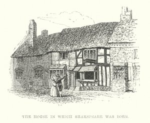 Huset där Shakspeare föddes (gravyr)