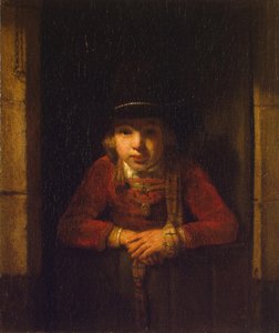 Pojke tittar genom fönstret, ca 1647