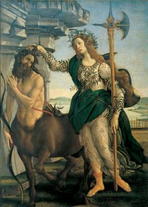 Pallas (Athena eller Minerva) och Kentauren av Sandro Botticelli (1445-1510), ca 1482 - Florens, Uffizierna. av Sandro Botticelli
