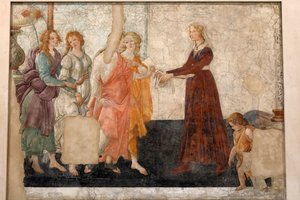 Venus och de tre nåderna ger presenter till en jungfru, ca 1483-85 (fresk) av Sandro Botticelli