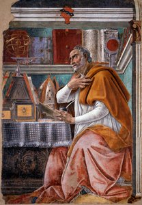 Sankt Augustinus (fresco av Sandro Botticelli