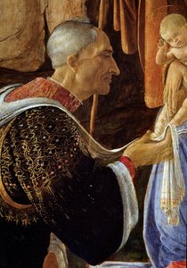The Adoration of the Magi, detalj av Cosimo de