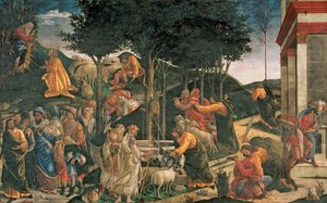 Moses ungdom, i Sixtinska kapellet av Sandro Botticelli