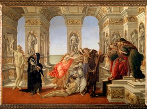 Apelles förtal (Tempera på duk av Sandro Botticelli