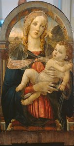 Jungfrun och barnet av Sandro (after) Botticelli