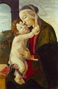 Jungfrun och barnet, c1480-1500. Artister: Sandro Botticelli, okänd. av Sandro Botticelli