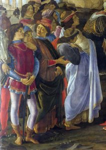 Detalj av Magiernas tillbedjan av Sandro Botticelli