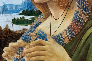Allegoriskt porträtt av en kvinna Simonetta Vespucci. Detalj, 1480-1490 av Sandro Botticelli