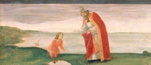 Saint Augustine och pojken på stranden av Sandro Botticelli