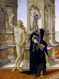 Förtal, detalj av Sandro Botticelli