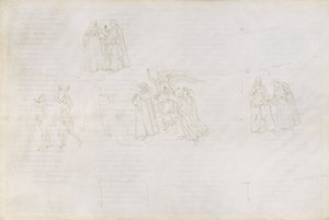 Illustration till den gudomliga komedin av Dante Alighieri Purgatorio 17, 1480-1490 av Sandro Botticelli
