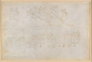 La Divina Commedia, Inferno XXIII. Vergilius och Dante i helvetets åttonde krets (Malebolge), 6:e bolgia: Straffet för hycklarna av Sandro Botticelli