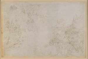 La Divina Commedia, Inferno XXI. Vergilius och Dante i helvetets åttonde krets (Malebolge), 5:e bolgia: Straffet för de korrupta inom offentlig förvaltning; Eskort av djävlarna av Sandro Botticelli