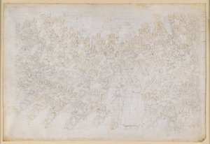 La Divina Commedia, Paradiso XXVIII. Den nionde sfären (Kristallhimlen eller Primum Mobile): Dante ser Gud som en bländande ljuspunkt, omgiven av änglakörer; Beatrice förklarar sfärens hierarki och verkande krafter av Sandro Botticelli