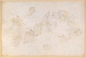 La Divina Commedia, Purgatorio V. Förpurgatoriet, mellersta zonen: De som försummat sina plikter och dött till följd av ett våldsdåd av Sandro Botticelli