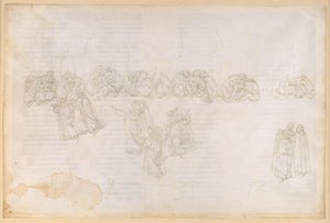 La Divina Commedia, Purgatorio XIII. Purgatoriets andra ring: botgöring för avund och skadeglädje; samtal med Sapia Salvani av Sandro Botticelli