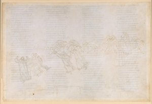 La Divina Commedia, Purgatorio XIV. Purgatoriets andra ring: botgöring för avund och skadeglädje; samtal mellan Guido del Duca och Rinieri da Calboli av Sandro Botticelli