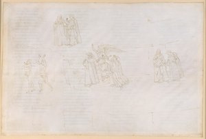 La Divina Commedia, Purgatorio XVII. Uppstigningen till den fjärde cirkeln i skärselden: Vergilius förklarar skärselden för Dante av Sandro Botticelli