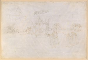 La Divina Commedia, Purgatorio XV. Uppstigningen till purgatoriets tredje ring: Ängeln framför trappan; Dantes visioner om mildhet av Sandro Botticelli