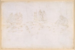 La Divina Commedia, Purgatorio XXI. Purgatoriets femte ring: De girigas och slösarnas botgöring; Statius träder fram av Sandro Botticelli