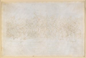 La Divina Commedia, Purgatorio XXVI. Purgatoriets sjunde ring: De lustfylldas botgöring; Dantes samtal med Guido Guinizelli av Sandro Botticelli