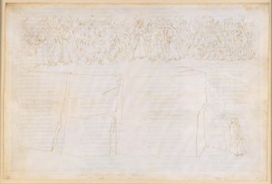 La Divina Commedia, Purgatorio XXV. Uppstigningen till purgatoriets sjunde ring: Undervisning om skuggornas kroppslighet; de lustfylldas botgöring av Sandro Botticelli